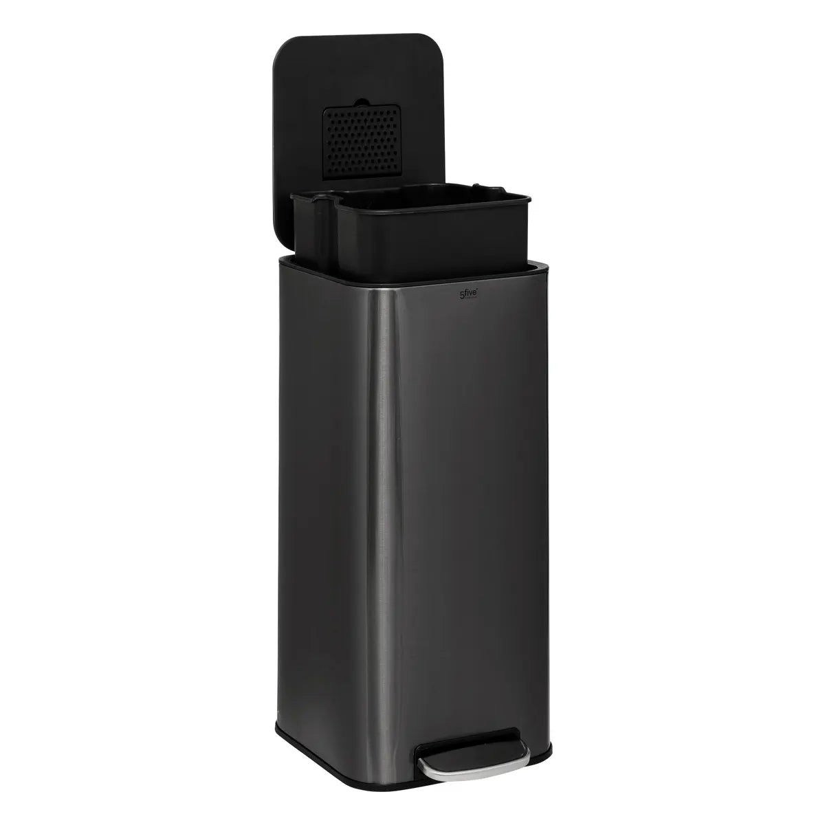 Coș 5five Delta Square, Metal, 30 L
