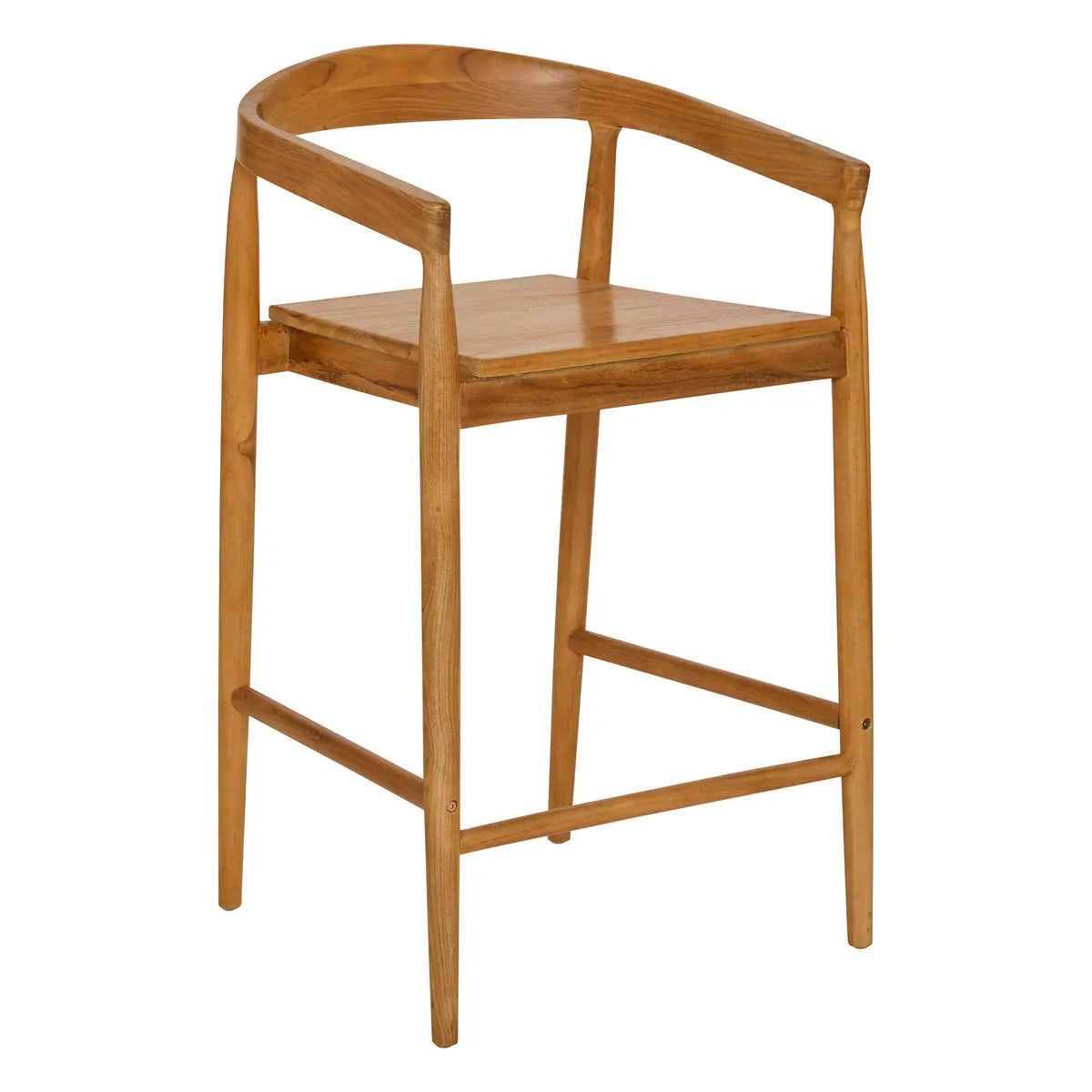 Scaun de bar Atmosphera Miyako, 70 cm, lemn de tec