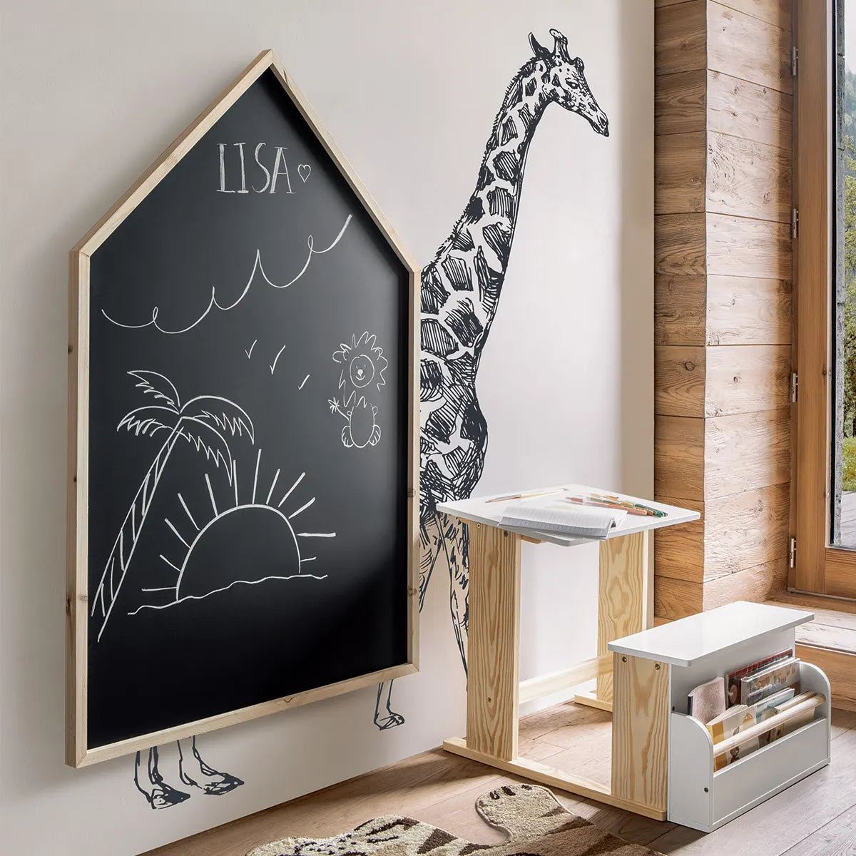 Tablă de desen pentru copii Atmosphera House, MDF, 75,5 x 117 cm