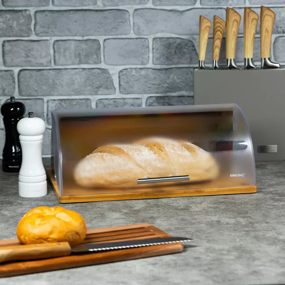 Cutie pentru pâine KingHoff 3210, Bambus, Lungime 39 cm