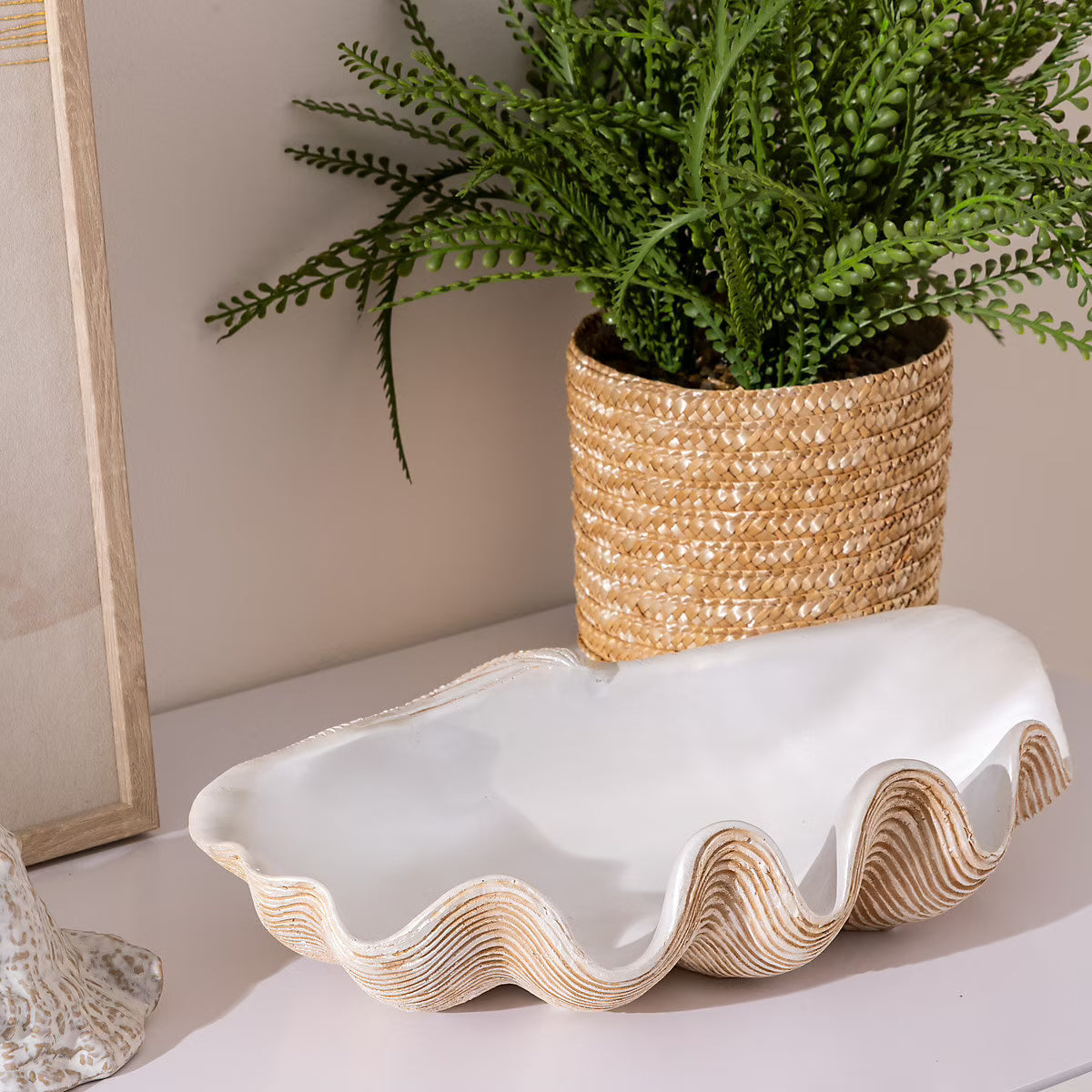 Bol decorativ Atmosphere Oceane, Rășină, 36 cm