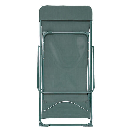 Folda deck chair steel frame ficus green textilene