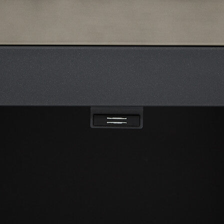 Outdoor kitchen island Oxyana 4 wheels graphite