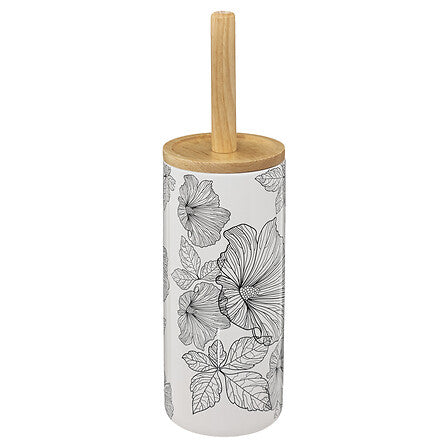 Четка за тоалетна 5five Blackflora, Доломит, Черно и Бяло