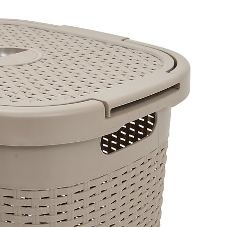 Кош за пране 5five, Ратан, 60L, Бежов