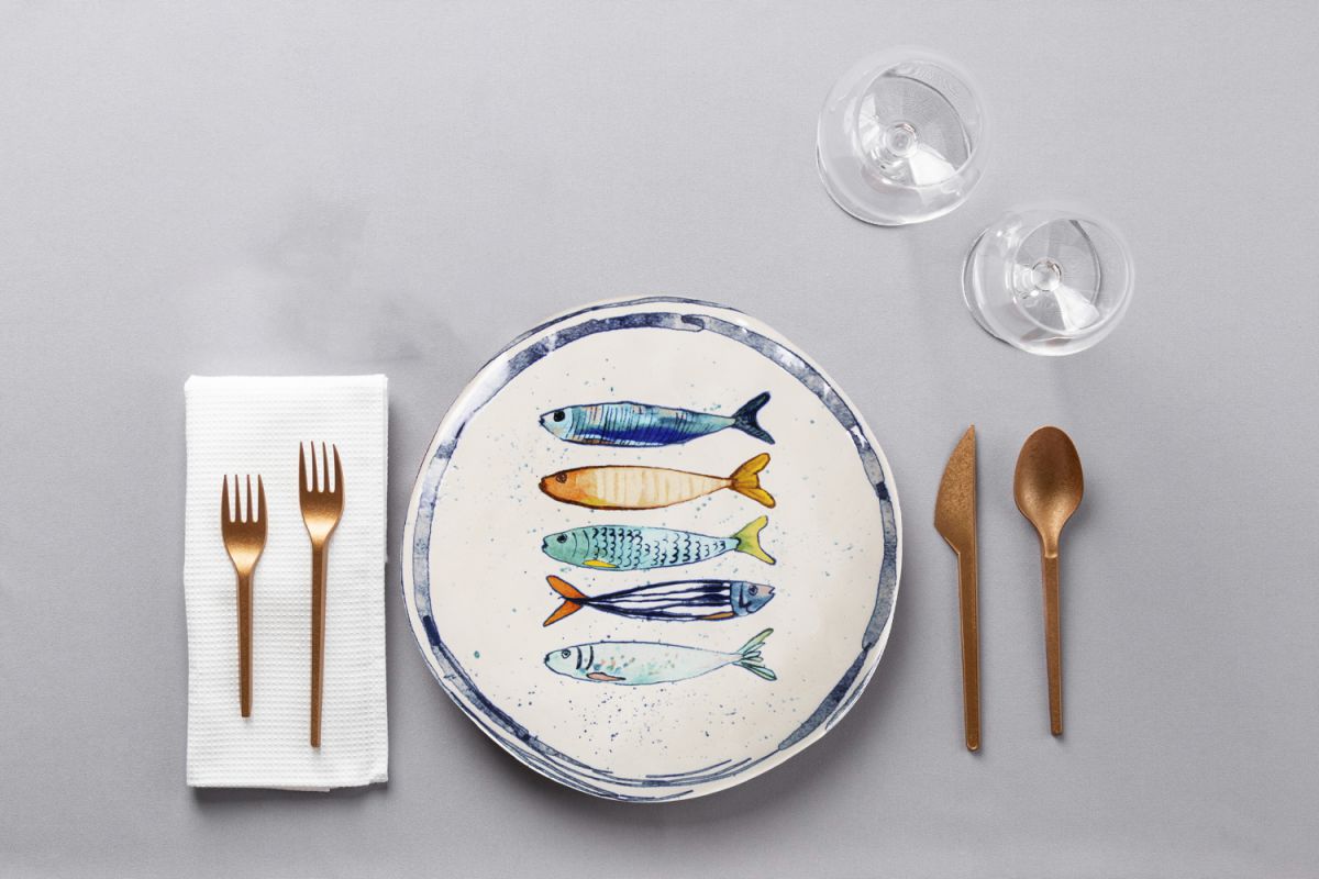 Десертна чиния LA MEDITERRANEA Peixe, 20 cm, порцелан