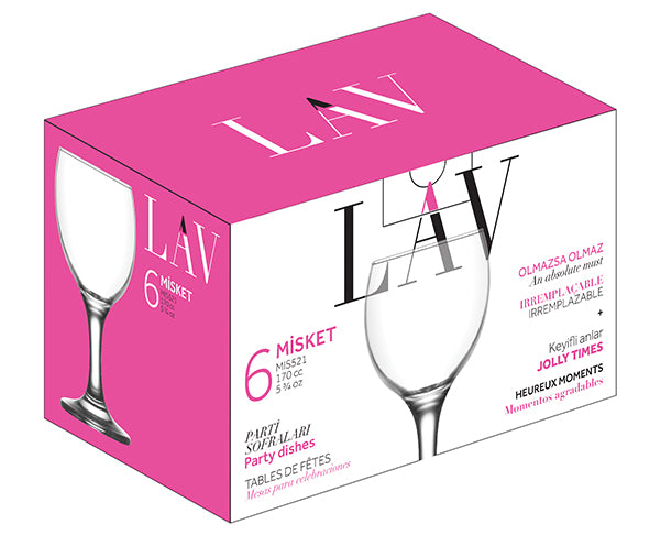 Set pahare rachiu LAV Misket, 170 ml, 6 buc