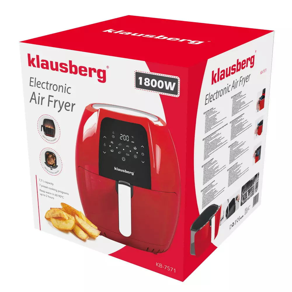 Friteuză cu aer cald Klausberg 7571, 7,7 L