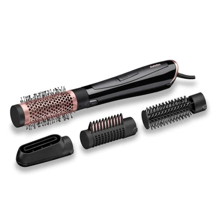 Aparat de coafat cu aer cald BaByliss AS126E, 1000W, cu 3 accesorii: perie termică de 38 mm + perie de netezire + perie de păr