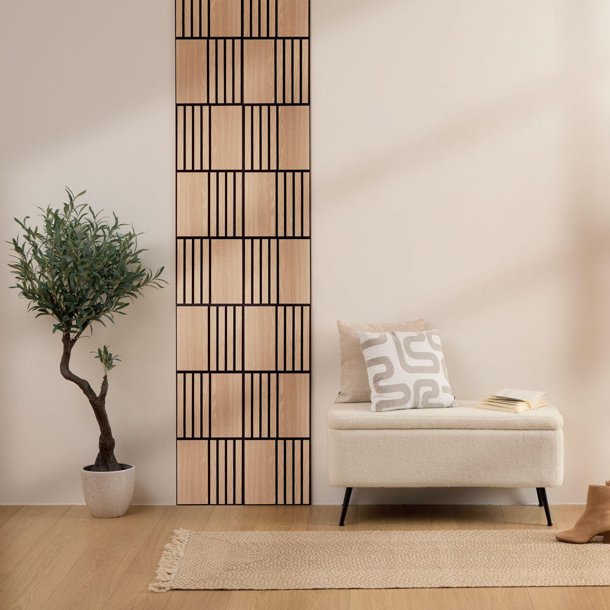 Set panouri decorative Atmosphera Colva, MDF, 30x30 cm, 3 buc.
