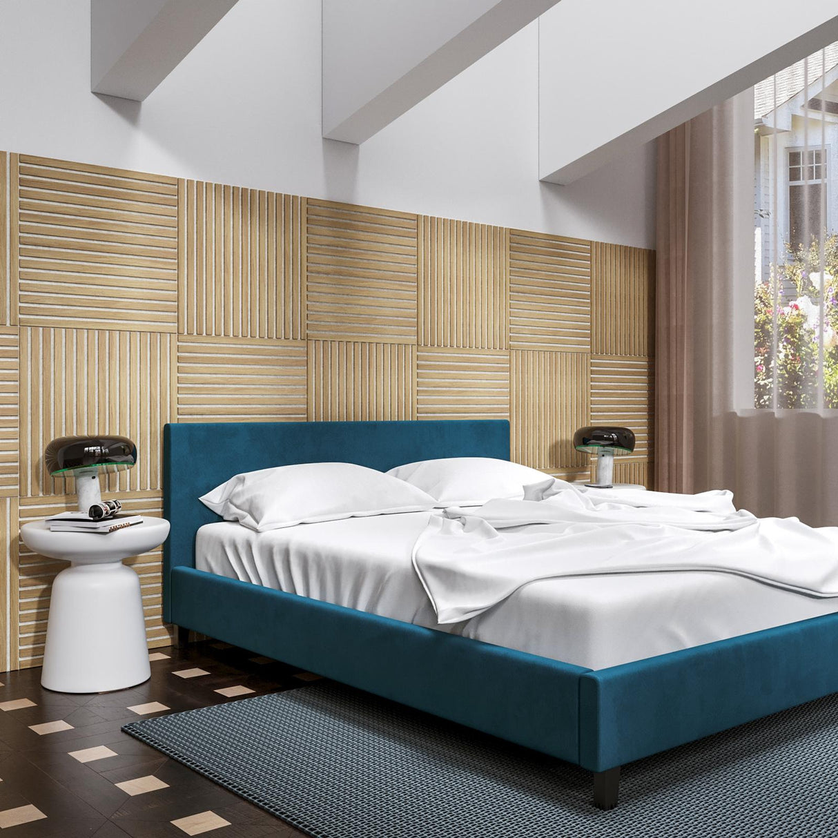 Panou decorativ acustic de perete Atmosphera Colva, MDF, 60x60 cm