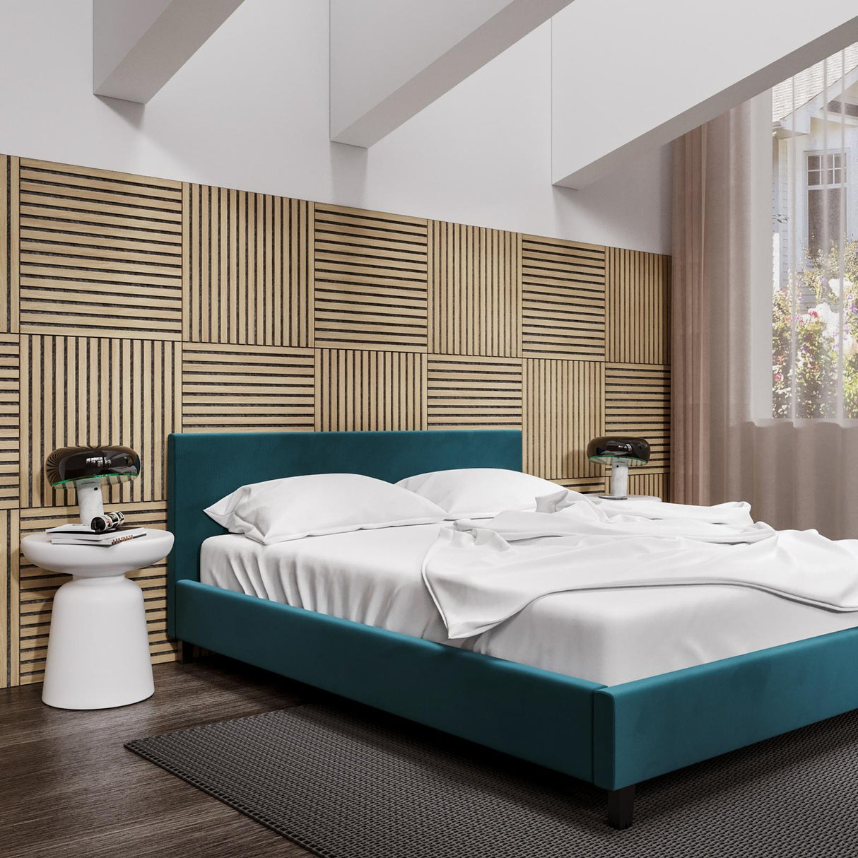 Panou decorativ acustic de perete Atmosphera Colva, MDF, 60x60 cm