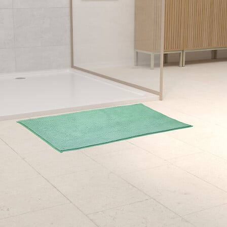 Мини килимче за баня 5five Colors, Шенил, Селадон зелено, 50x80 cm