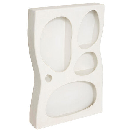 Raft de perete organic Atmosphera Chesni, MDF, Alb, 79.5x18x122 cm