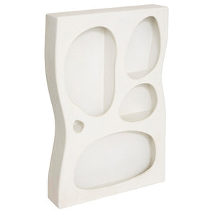 Raft de perete organic Atmosphera Chesni, MDF, Alb, 79.5x18x122 cm