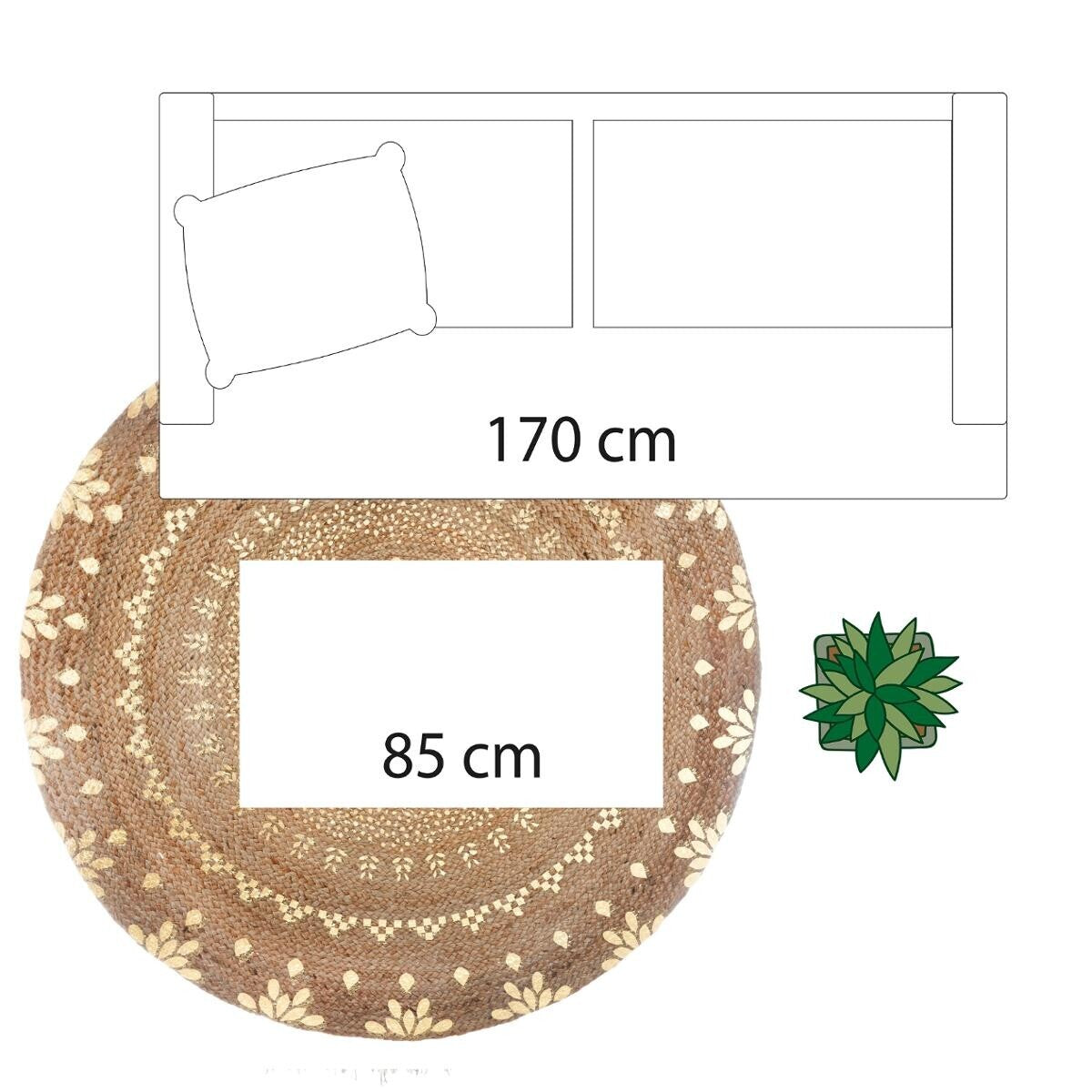 Килим atmosphera Shine, 115 cm, Юта