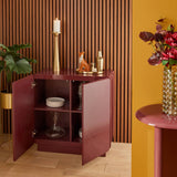 Μπουφές atmosphera Douglas Gloss, 2 πόρτες, MDF, μπορντό, 80 cm