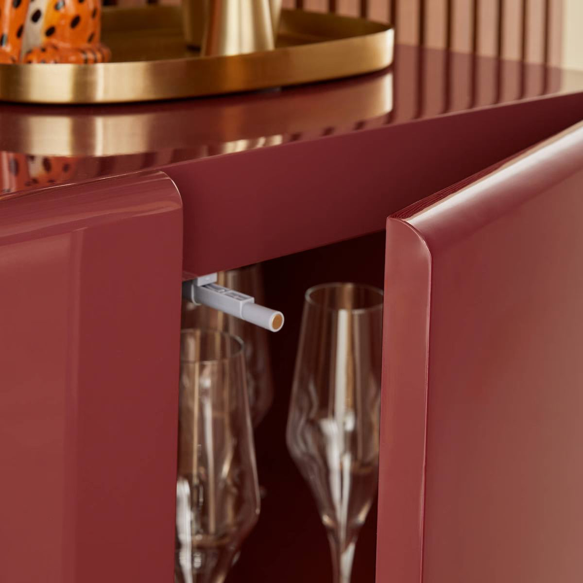 Скрин atmosphera Douglas Gloss, 2 врати, MDF, Бордо, 80 cm