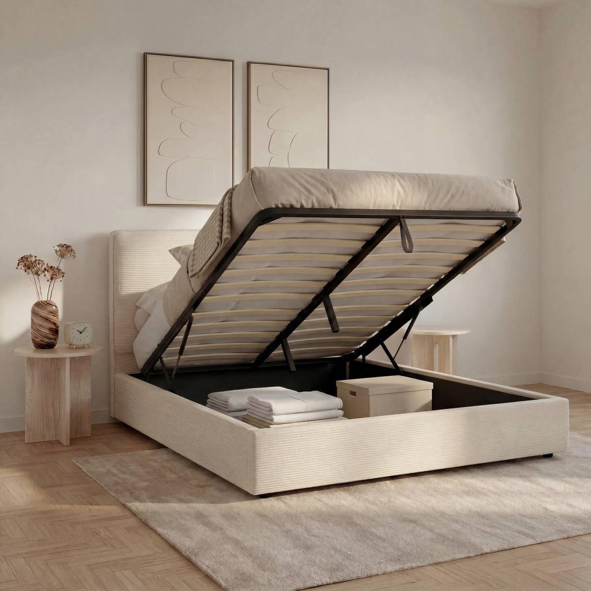 Κρεβάτι με αποθηκευτικό μηχανισμό atmosphera Wonta, 160×200 cm