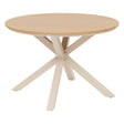 Fixed round table Oraclion 4 seats walnut clay