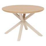 Fixed round table Oraclion 4 seats walnut clay