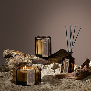 Ароматна свещ atmosphera Lucien, Дърво, 265 g, Тъмночервена