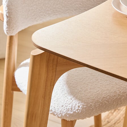 Трапезна маса atmosphera Ilona, Пясък, 180x90 cm, Хевея