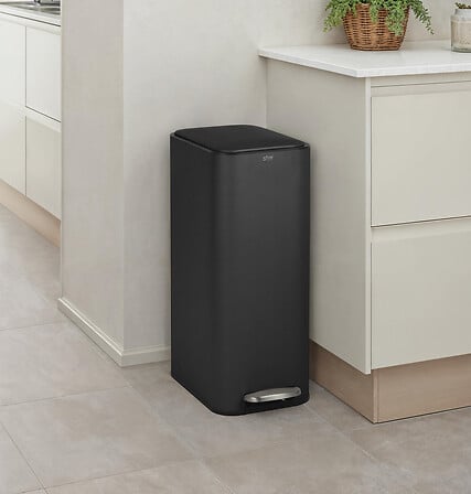 Кош за смет 5five Delta Slim, Метал, 30L, Черен