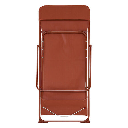 Folda deck chair steel frame terracotta textilene