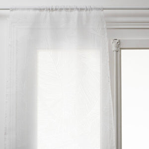 Set of 2 leaf sheer curtains 60 x 90 cm white