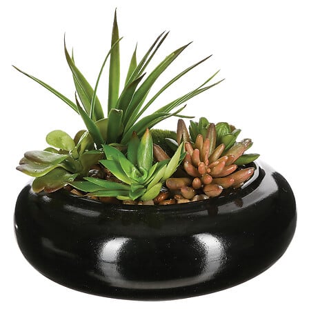 Aranjament de plante artificiale Atmosphere, H.6cm, Ceramică