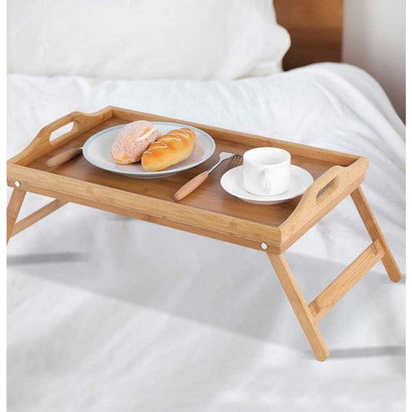 Noptieră din bambus KingHoff 1502, 50x30x7 cm, pliabilă