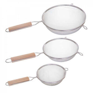 Set de 3 strecurătoare 5Five, oțel inoxidabil, 12/16/20 cm
