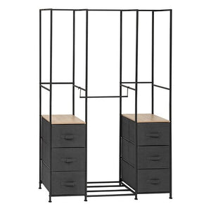 Гардероб с 6 чекмеджета 5five Tissa, Стомана, 116 cm, Сив