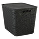 Кош за съхранение 5five Tressy, Полипропилен, 28L, Черен