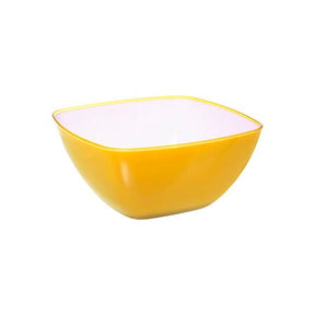 Квадратна салатиера 5five, Полистирен, Синапено жълта, 14 cm