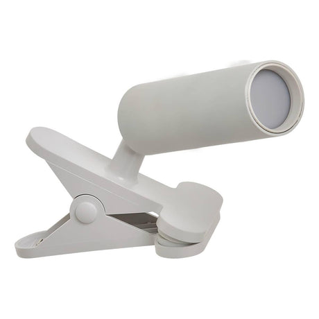 LED лампа с щипка SMART_SYSTEM, USB зареждане, 20 cm, Бяла