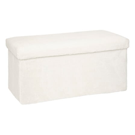 Bancă cu spațiu de depozitare Ezzio, pliabilă, albă
