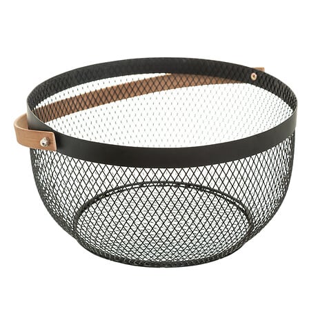 Mesh fruit basket with handle 29 cm