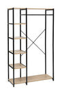 Закачалка с 5 рафта 5five Aliaj, MDF, Черна, 170 cm
