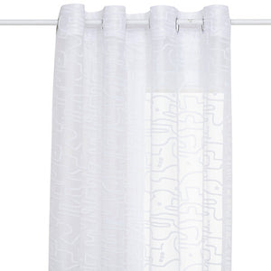 Lazi sheer curtain 140 x 240 cm white abstract pattern