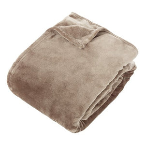 Ollis plain throw 240 x 260 cm linen beige flannel