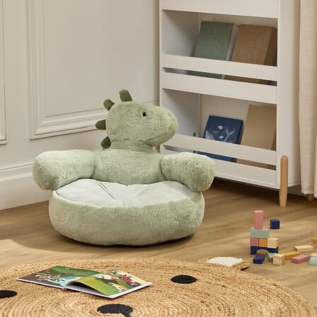 Детски фотьойл atmosphera Zafa Dino, Полиестер, 48 cm, Зелен