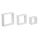 Комплект 3 стенни рафта 5five Fixy, Бял куб, MDF