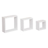 Комплект 3 стенни рафта 5five Fixy, Бял куб, MDF
