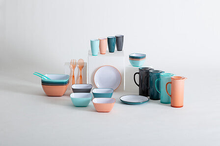 Квадратна салатиера 5five, Полистирен, Розова, 14 cm