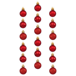Коледни топки atmosphera Colorama de Noël, Комплект 18 бр., Червени, 3 cm