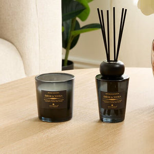 Alma scented set ebony and tonka glass