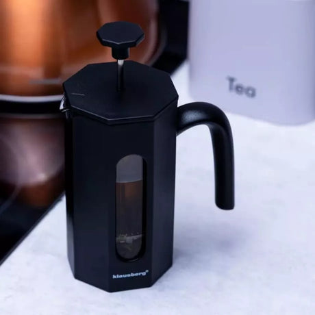 Presă de cafea franceză Klausberg 7677, 600 ml, Sticlă, Grafit/negru