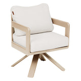 Armchair Volupty swivel aluminum stone